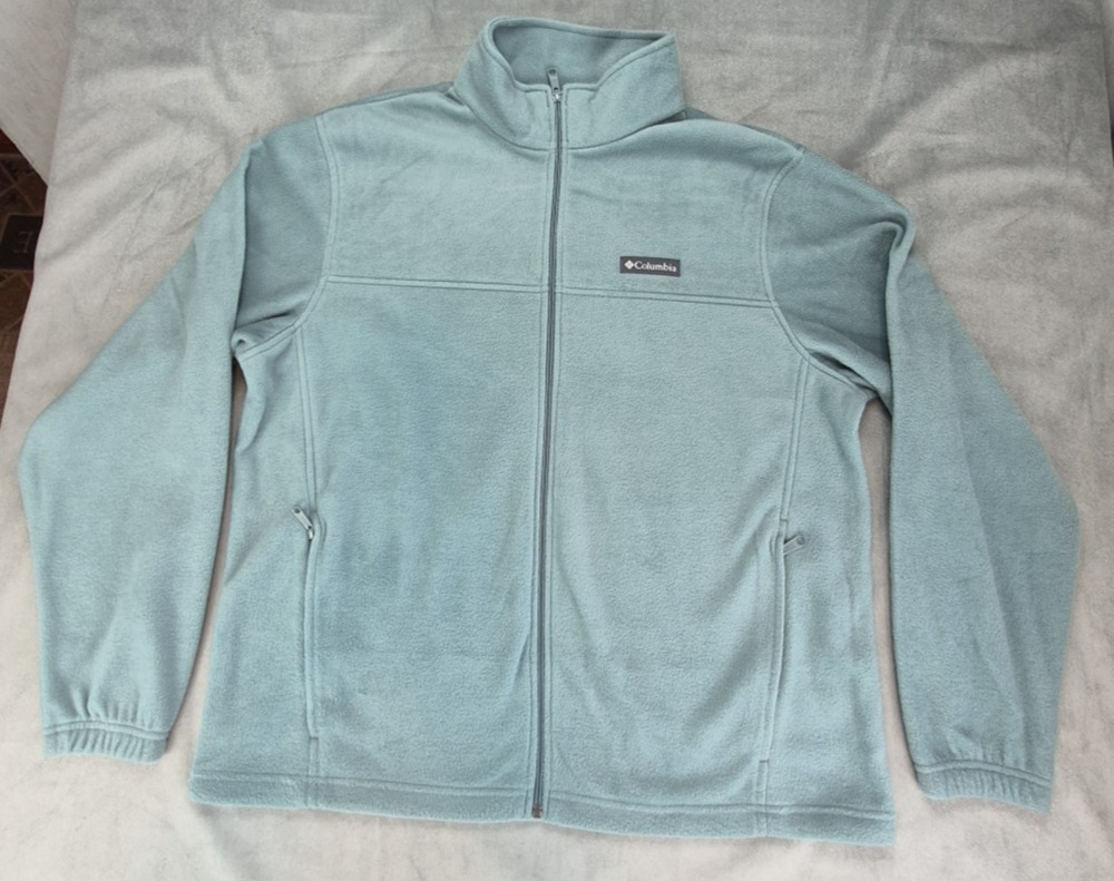 Columbia Granite Mountain Outdoors Hiking Fleece Jacket Mens Teal Blue XL